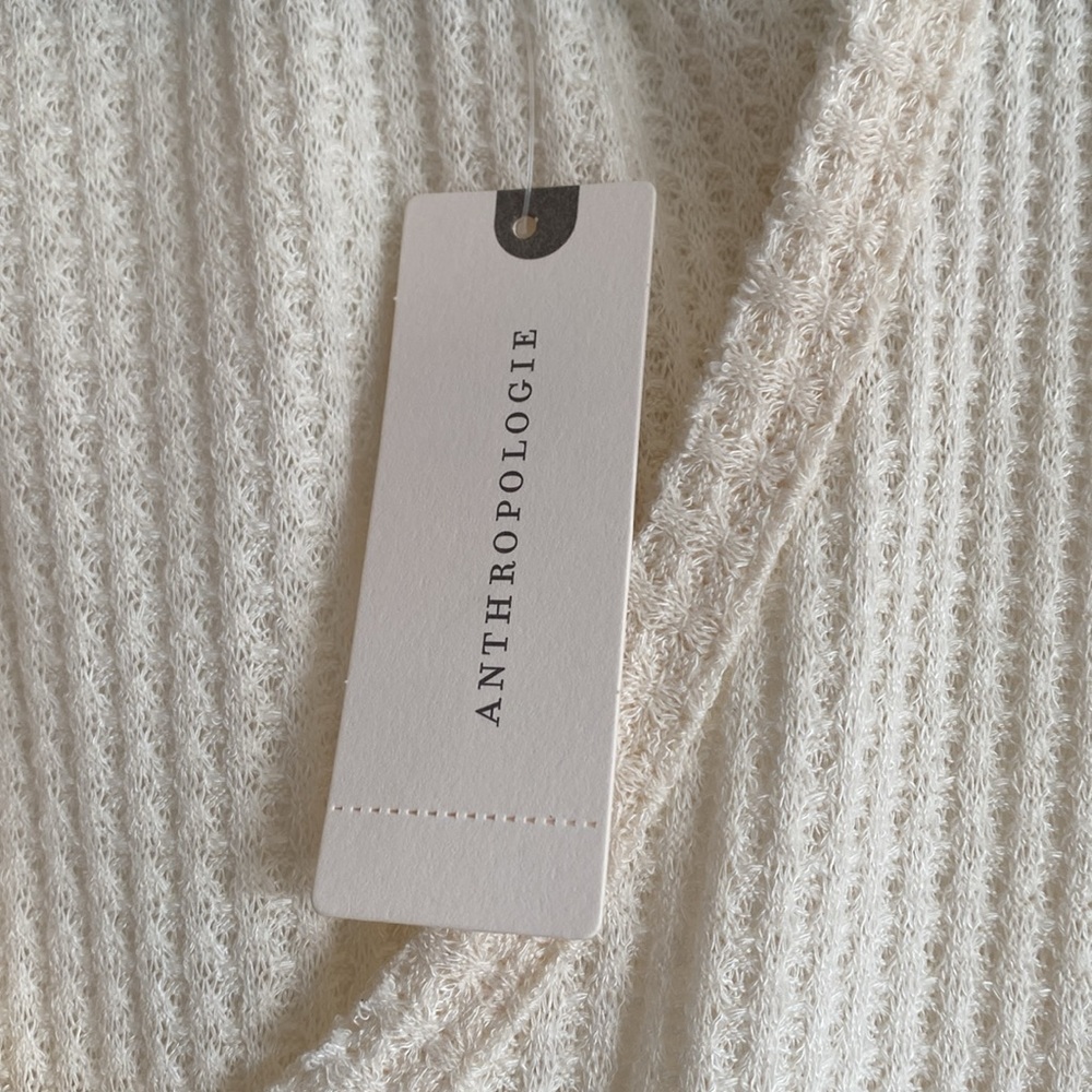 Cream Ribbed Long Sleeve Top - Picture 2 of 7